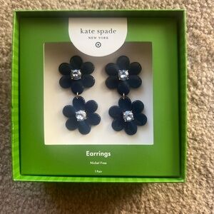 Kate Spade Navy Flower Earrings for Kids